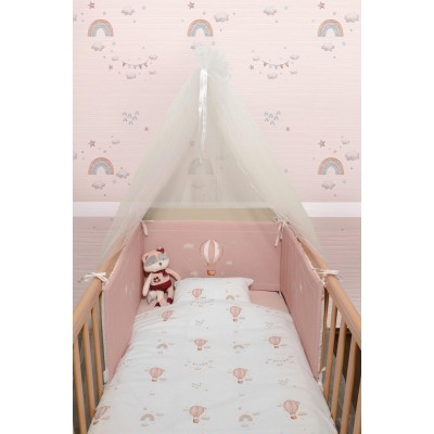 Oliver Baby Σετ Προίκας 3 τεμ Ουράνιο Τόξο σε χρώμα σάπιο μήλο  (OB-422)
