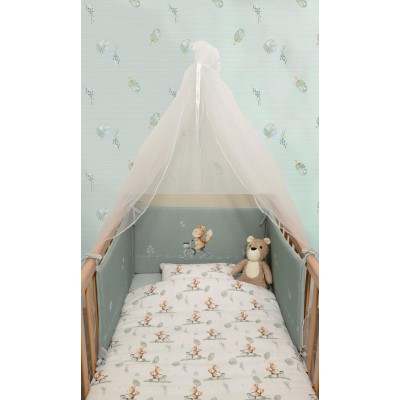 Oliver Baby Σετ Προίκας 3 τεμ Αλεπού Μέντα (OB-423)