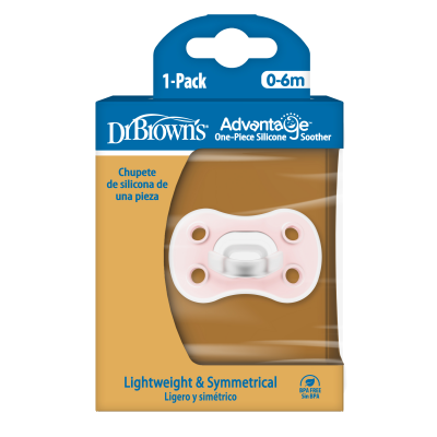 Dr Brown's Πιπίλα Σιλικόνης Advantage 0-6m Light Pink (PA11006)