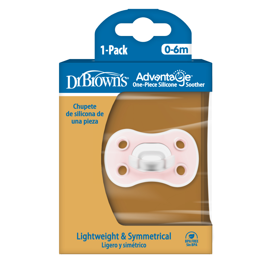 Dr Brown's Πιπίλα Σιλικόνης Advantage 0-6m Light Pink (PA11006)