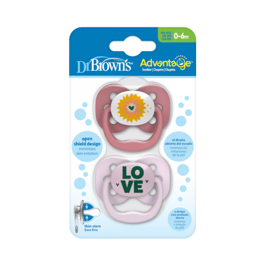 Dr Brown's Πιπίλα Σιλικόνης Advantage Επίπεδο 1 (0-6m) - Ροζ (PA12001) Dr Brown's Πιπίλα Σιλικόνης Advantage Επίπεδο 1 (0-6m) - Ροζ (PA12001)