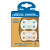 Dr Brown's Πιπίλες Σιλικόνης Advantage 0-6m Ecru and Light Blue (PA12023)