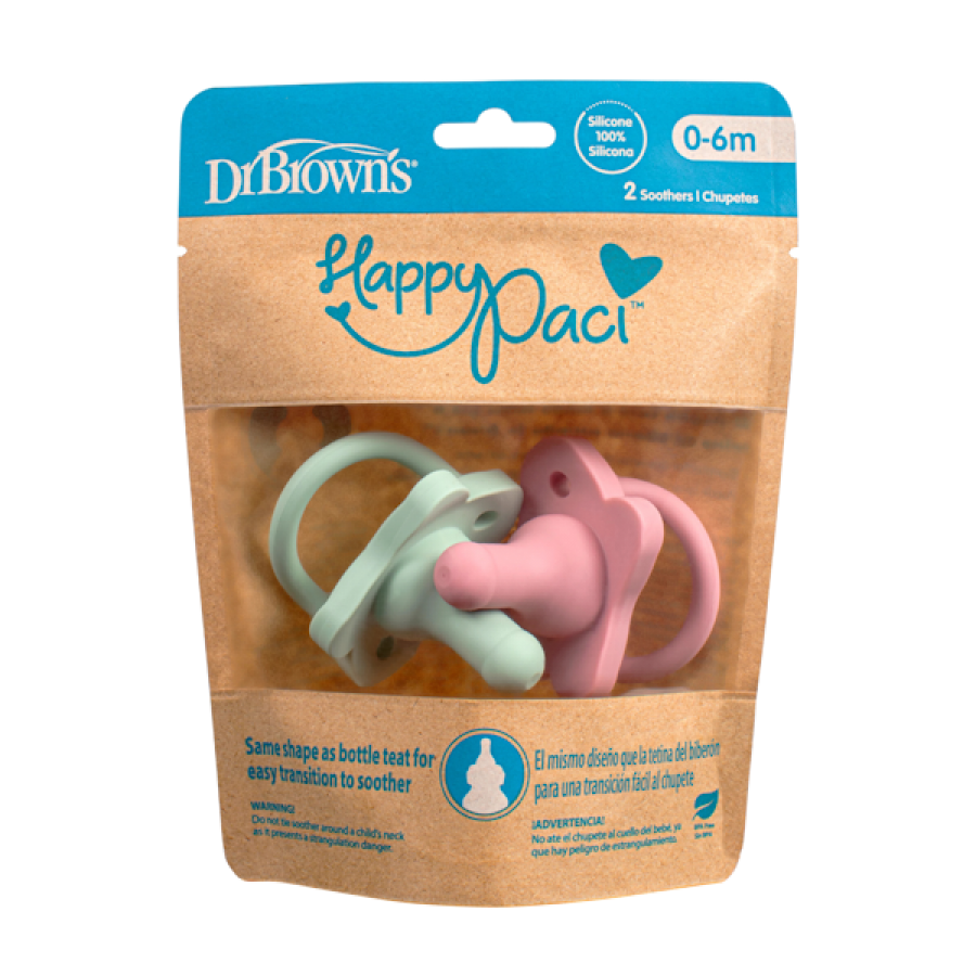 Πιπίλα HappyPaci όλο σιλικόνη ροζ/πράσινη 2τεμ (PS12007) Πιπίλα HappyPaci όλο σιλικόνη ροζ/πράσινη 2τεμ (PS12007)