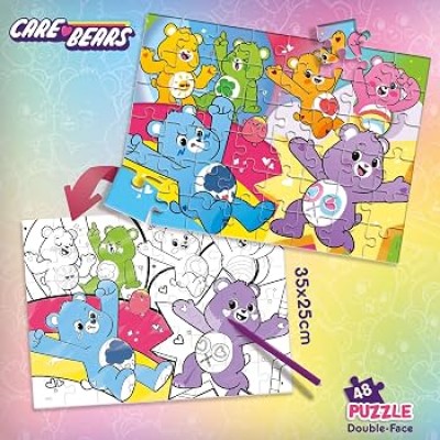 Real Fun Toys Παζλ Διπλής Όψης 48 Κομματιών - Care Bears (RF116775)