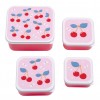 A little lovely company Σετ 4 δοχεία φαγητού Lunch & Snack Box Cherries (SBSECH82)
