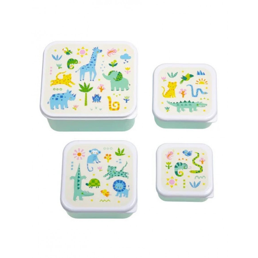 A little lovely company Σετ 4 δοχεία φαγητού Lunch & Snack Box Jungle (SBSEJUMI87) A little lovely company Σετ 4 δοχεία φαγητού Lunch & Snack Box Jungle (SBSEJUMI87)