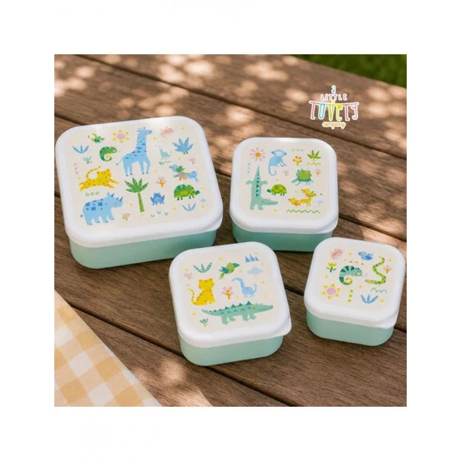 A little lovely company Σετ 4 δοχεία φαγητού Lunch & Snack Box Jungle (SBSEJUMI87) A little lovely company Σετ 4 δοχεία φαγητού Lunch & Snack Box Jungle (SBSEJUMI87)