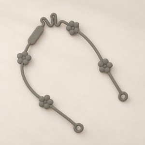 Abo Αλυσίδα Πιπίλας από Σιλικόνη Γκρι (SPC002-03)