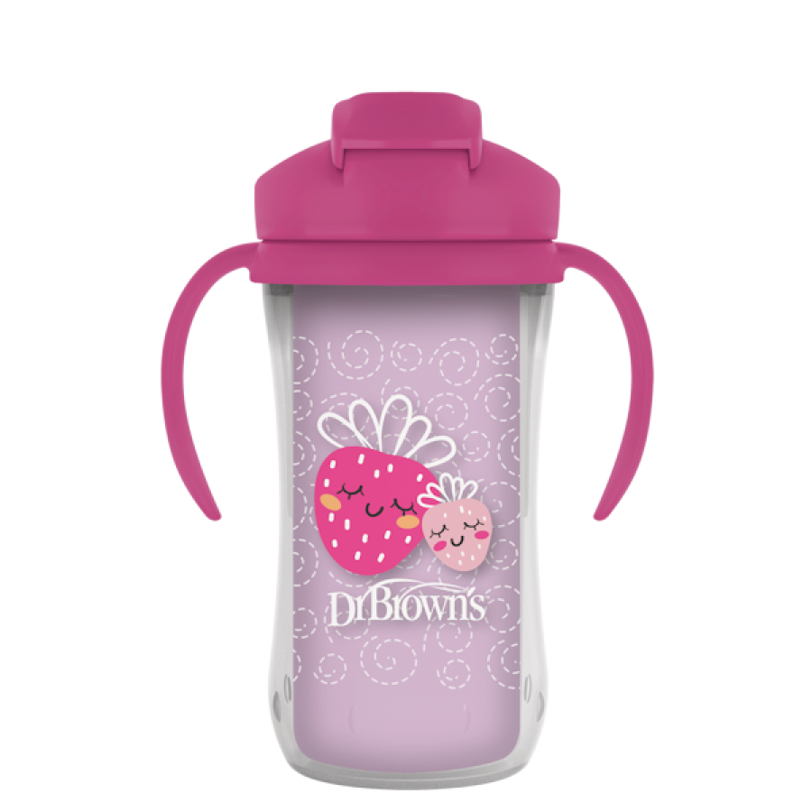 Dr. Brown's Κύπελλο Θερμός 300 ml με Καλαμάκι & Λαβές 12m+ Ροζ (TC01201) Dr. Brown's Κύπελλο Θερμός 300 ml με Καλαμάκι & Λαβές 12m+ Ροζ (TC01201)