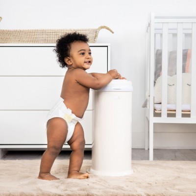 Ubbi: Κάδος για πάνες από ατσάλι με κλειδαριά ασφαλείας- Ivory (UB-10007)