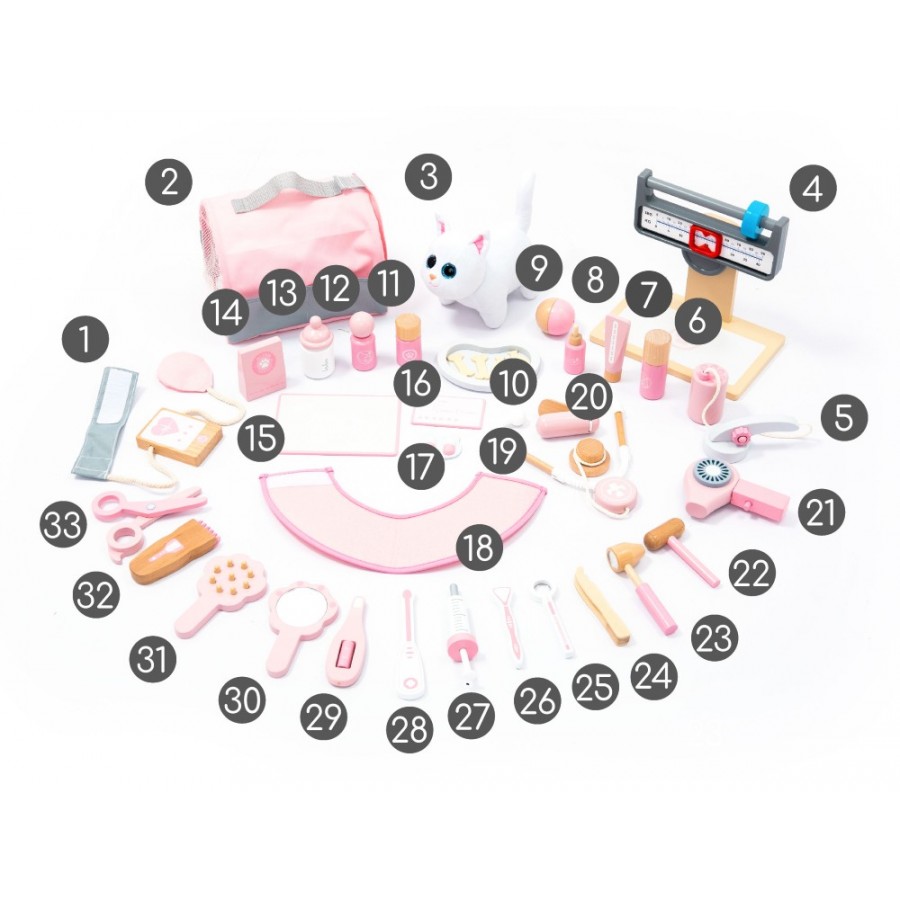 Umu Ξύλινο Σετ Κτηνιάτρου Με Γατάκι (UMU1340)