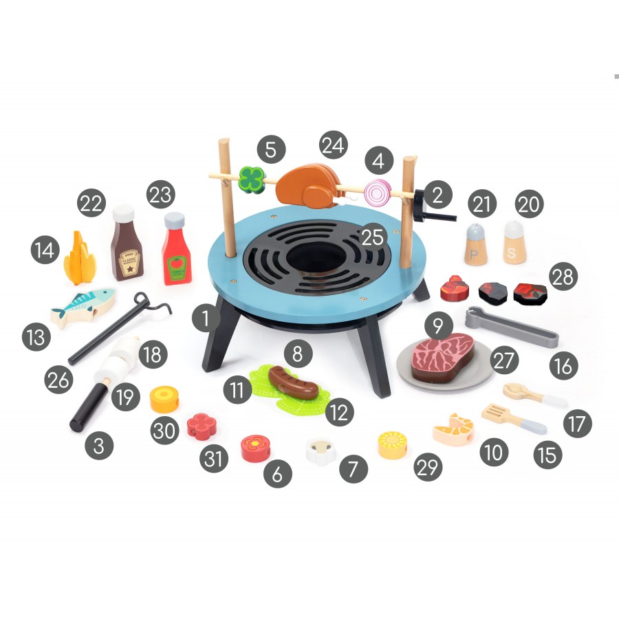 Umu Ξύλινο Σετ Μπάρμπεκιου (UMU1355)