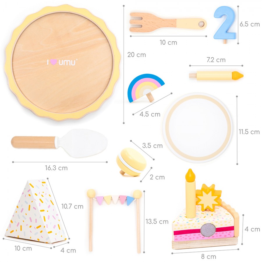 Umu Ξύλινο Σετ Τούρτας (UMU1365)