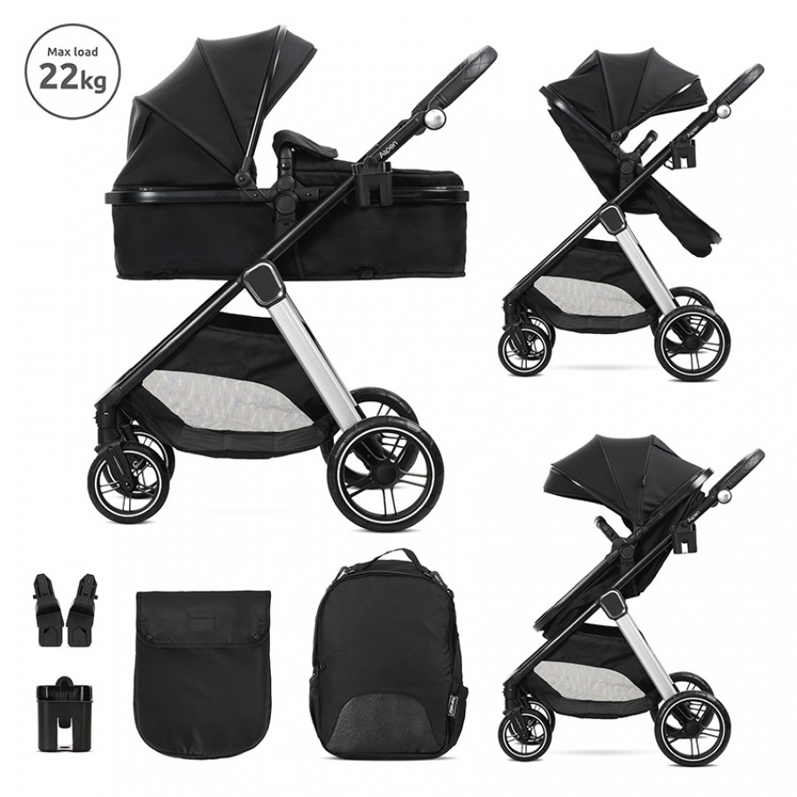 Lorelli Σύστημα Μετακίνησης  2 σε 1 Aspen Black (10022062501)