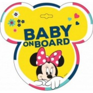 Σήμα Baby on Board με Βεντούζα Minnie (9613) Σήμα Baby on Board με Βεντούζα Minnie (9613)