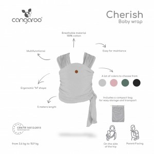 Cangaroo Μάρσιπος Wrap Sling Cherish Black (3800146267209) Cangaroo Μάρσιπος Wrap Sling Cherish Black (3800146267209)