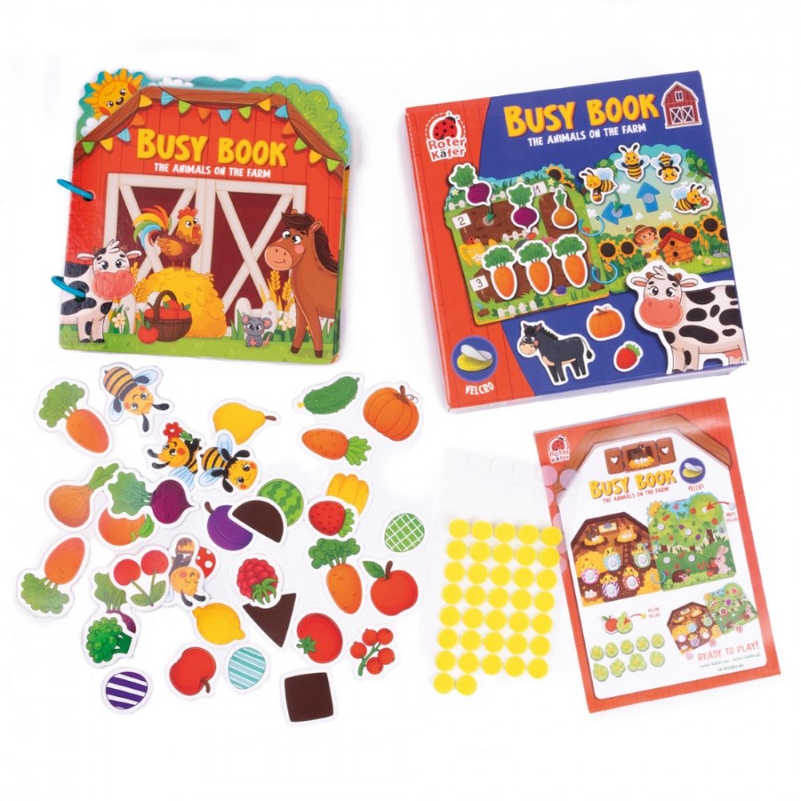 Roter Kafer Busy Book με Velcro Ζωάκια στη φάρμα (RK1170-02)