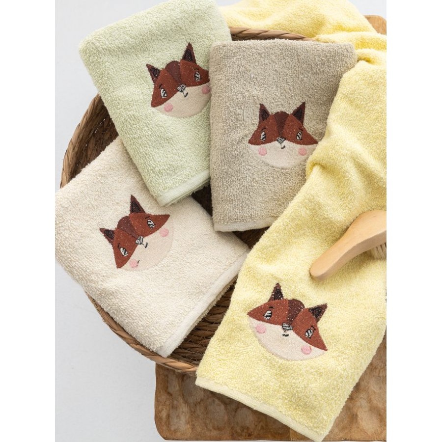 Palamaiki Home Σετ Βρεφικές Πετσέτες Baby 4 τμχ Kids Bath Fox (5205857247058)