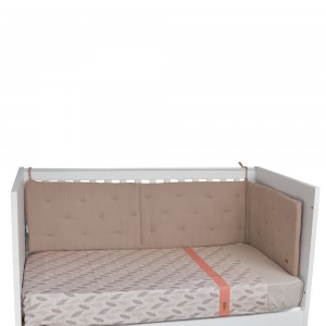 Bebestars Πάντα Κρεβατιού Μουσελίνα 200 x 40 cm Latte (31-20)