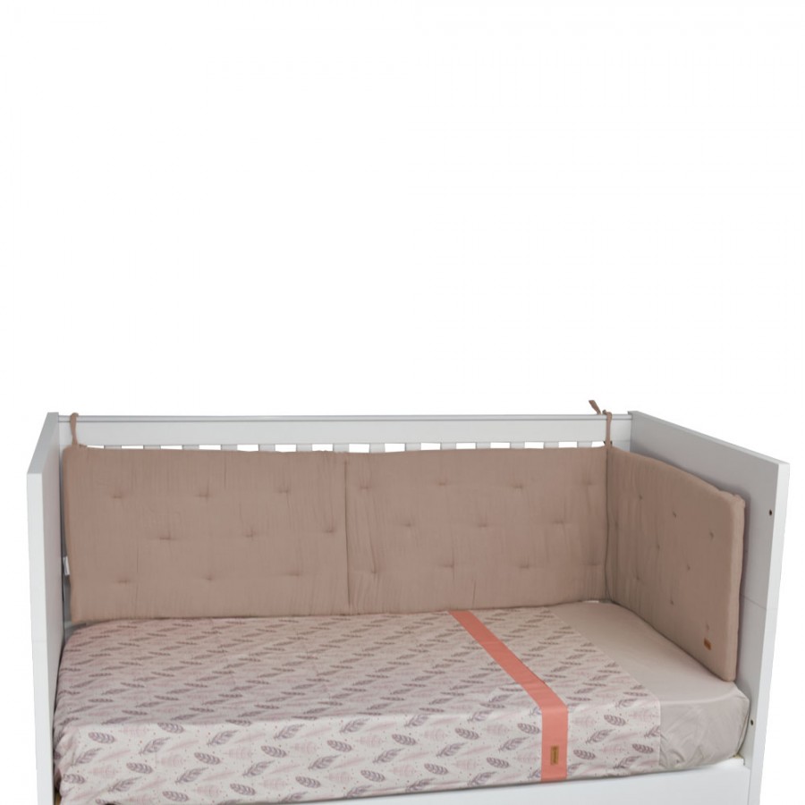 Bebestars Πάντα Κρεβατιού Μουσελίνα 200 x 40 cm Latte (31-20)