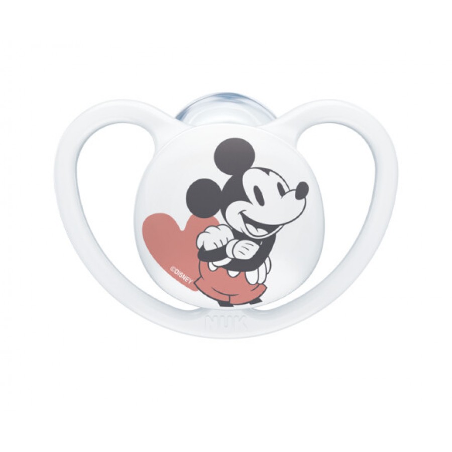Nuk Ορθοδοντική Πιπίλα Σιλικόνης για 18-36 μηνών Mickey με Θήκη (10739747)