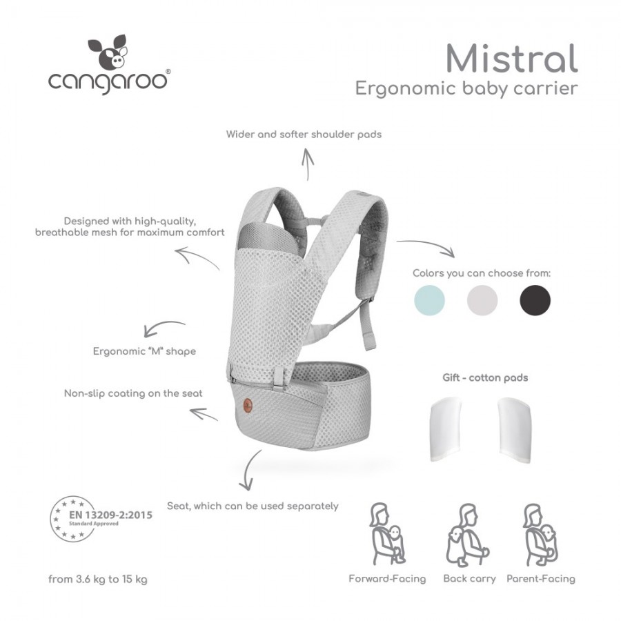 Cangaroo Μάρσιπος Mistral grey HS1965 (3800146270728) Cangaroo Μάρσιπος Mistral grey HS1965 (3800146270728)