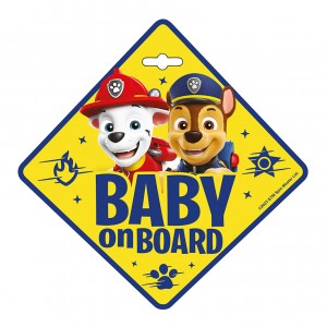 Σήμα Baby on Board με Βεντούζα Paw Patrol (34030) Σήμα Baby on Board με Βεντούζα Paw Patrol (34030)