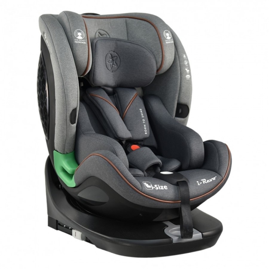 Bebestars Κάθισμα Αυτοκινήτου I-Revo Isofix i-Size 360° Grey (906-186)