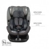 Bebestars Κάθισμα Αυτοκινήτου I-Revo Isofix i-Size 360° Grey (906-186)