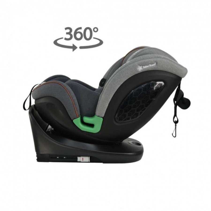 Bebestars Κάθισμα Αυτοκινήτου I-Revo Isofix i-Size 360° Grey (906-186)