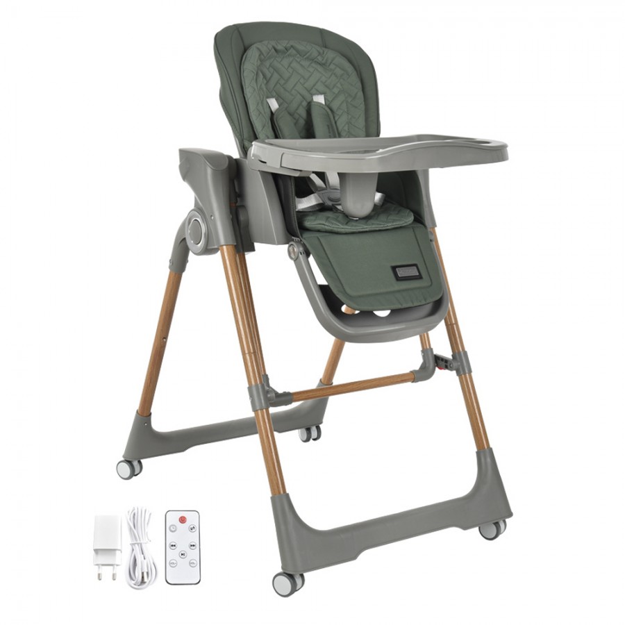 Bebestars Καρέκλακι  Φαγητού-Κούνια Ηλεκτρικό Serenna 2 in 1 Green (871-176)
