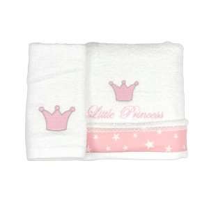 Baby Star Σετ Βρεφικές Πετσέτες 2τμχ Princess Pink (1442.Ρ)