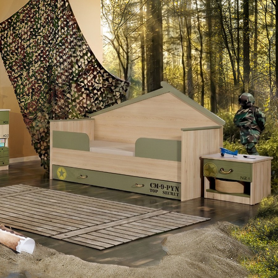 Bebestars Κρεβάτι Montessori Soldier 90x200cm (480-06)