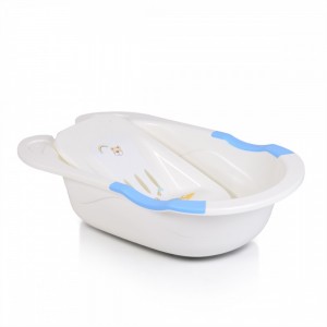 Cangaroo Αντιολισθητική Βρεφική Μπανιέρα Starfish με Βάση και Έξοδο Νερού Blue (3800146262730)