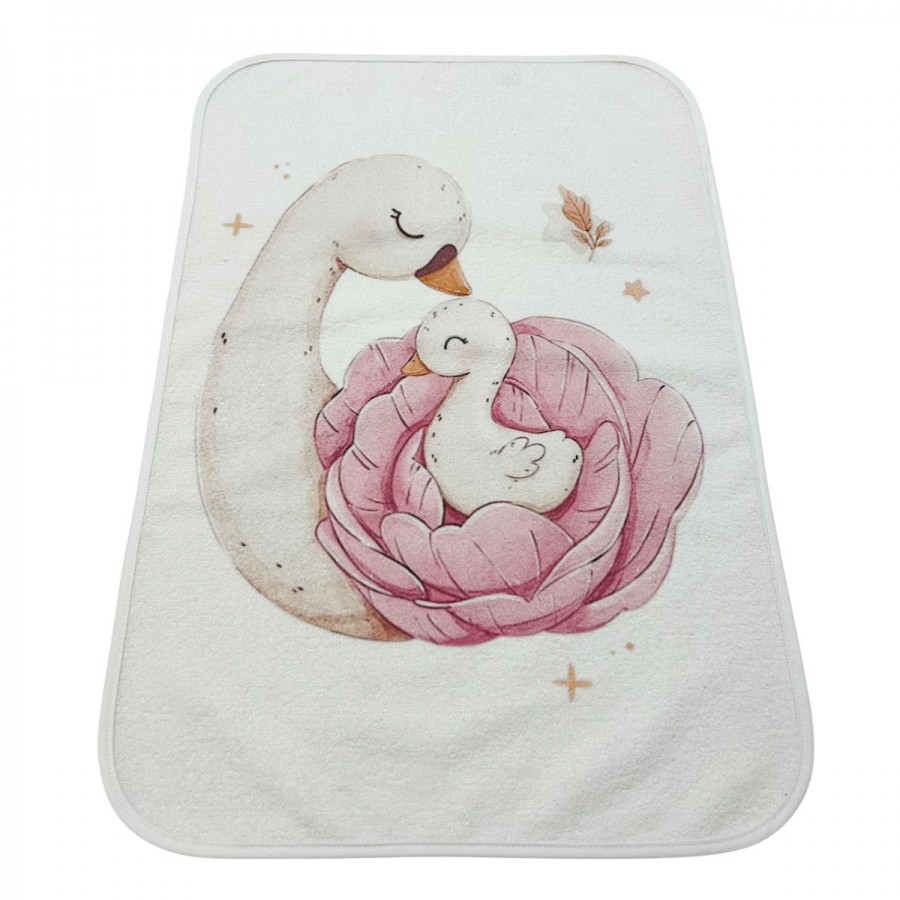 Bunnybebe Σελτές 45×65 με τύπωμα, Swan (733-SWAN)