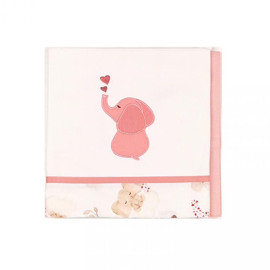Babystar Σετ Σεντόνια λίκνου 2 τμχ Elephant (5535)
