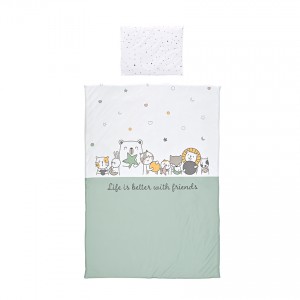 Lorelli Σετ Προίκα Μωρού Cosy 3 τμχ Ranforce Happy Friends Mint (10420016401) Lorelli Σετ Προίκα Μωρού Cosy 3 τμχ Ranforce Happy Friends Mint (10420016401)