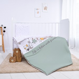 Lorelli Σετ Προίκα Μωρού Cosy 3 τμχ Ranforce Happy Friends Mint (10420016401) Lorelli Σετ Προίκα Μωρού Cosy 3 τμχ Ranforce Happy Friends Mint (10420016401)