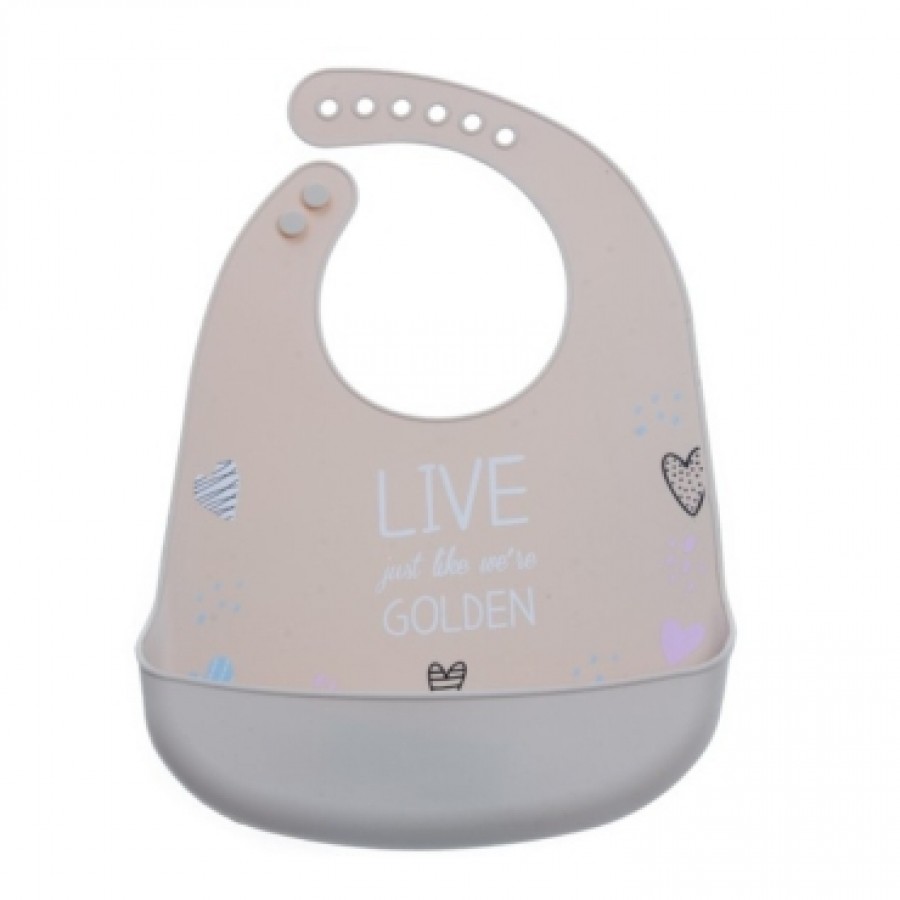 Gamberritos Σαλιάρα Σιλικόνης Live Beige (10860-3)