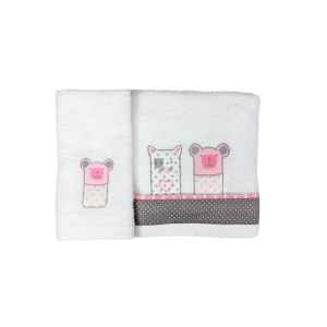 Baby Star Σετ Βρεφικές Πετσέτες 2τμχ Sugar Familly Pink (1402.Ρ) Baby Star Σετ Βρεφικές Πετσέτες 2τμχ Sugar Familly Pink (1402.Ρ)