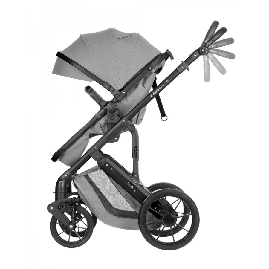KikkaBoo Καρότσι Darling 3 σε 1 Light Grey (31001010249)