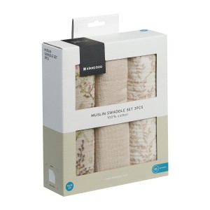 Kikkaboo Πάνες Αγκαλιάς από μουσελίνα set 3 pcs 75x75 cm Secret Garden Beige (31103010107) Kikkaboo Πάνες Αγκαλιάς από μουσελίνα set 3 pcs 75x75 cm Secret Garden Beige (31103010107)