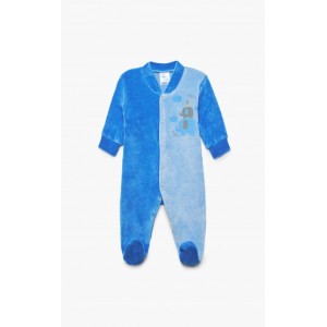 Pretty Baby Φορμάκι Βελουτέ μακρύ μανίκι Ελεφαντάκια (35738)