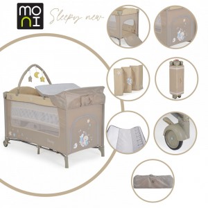 Cangaroo Παρκοκρέβατο Sleepy Beige New 2 επιπέδων (3800146248581)  Cangaroo Παρκοκρέβατο Sleepy Beige New 2 επιπέδων (3800146248581)