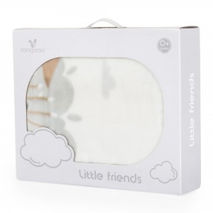 Moni Βρεφική Κουβέρτα sherpa 80x110 cm Little friends grey (3800146271008) Moni Βρεφική Κουβέρτα sherpa 80x110 cm Little friends grey (3800146271008)