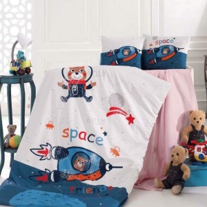 Sbhome  Σετ Σεντόνια Κούνιας με κέντημα Space Tour (5206864058392) Sbhome  Σετ Σεντόνια Κούνιας με κέντημα Space Tour (5206864058392)