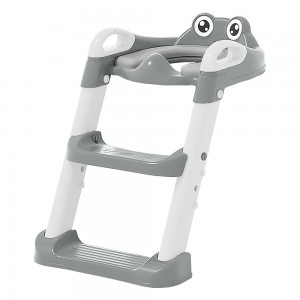 Bebestars Κάθισμα Τουαλέτας με χερούλια και σκαλοπατάκια Frog Grey (56-186) Bebestars Κάθισμα Τουαλέτας με χερούλια και σκαλοπατάκια Frog Grey (56-186)