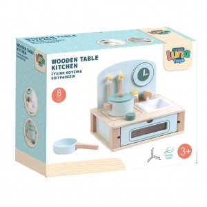 Luna Toys Ξύλινη Επιτραπέζια Κουζίνα Σετ 8 τμχ (622875) Luna Toys Ξύλινη Επιτραπέζια Κουζίνα Σετ 8 τμχ (622875)