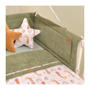 Baby Oliver Προστατευτική Πάντα Κούνιας  διπλής όψης 34Χ210εκ Green Velvet (6702/413) Baby Oliver Προστατευτική Πάντα Κούνιας  διπλής όψης 34Χ210εκ Green Velvet (6702/413)