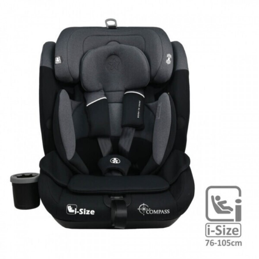 Bebestars Κάθισμα Αυτοκινήτου Compass Isofix i-Size Steel Grey (935-186)